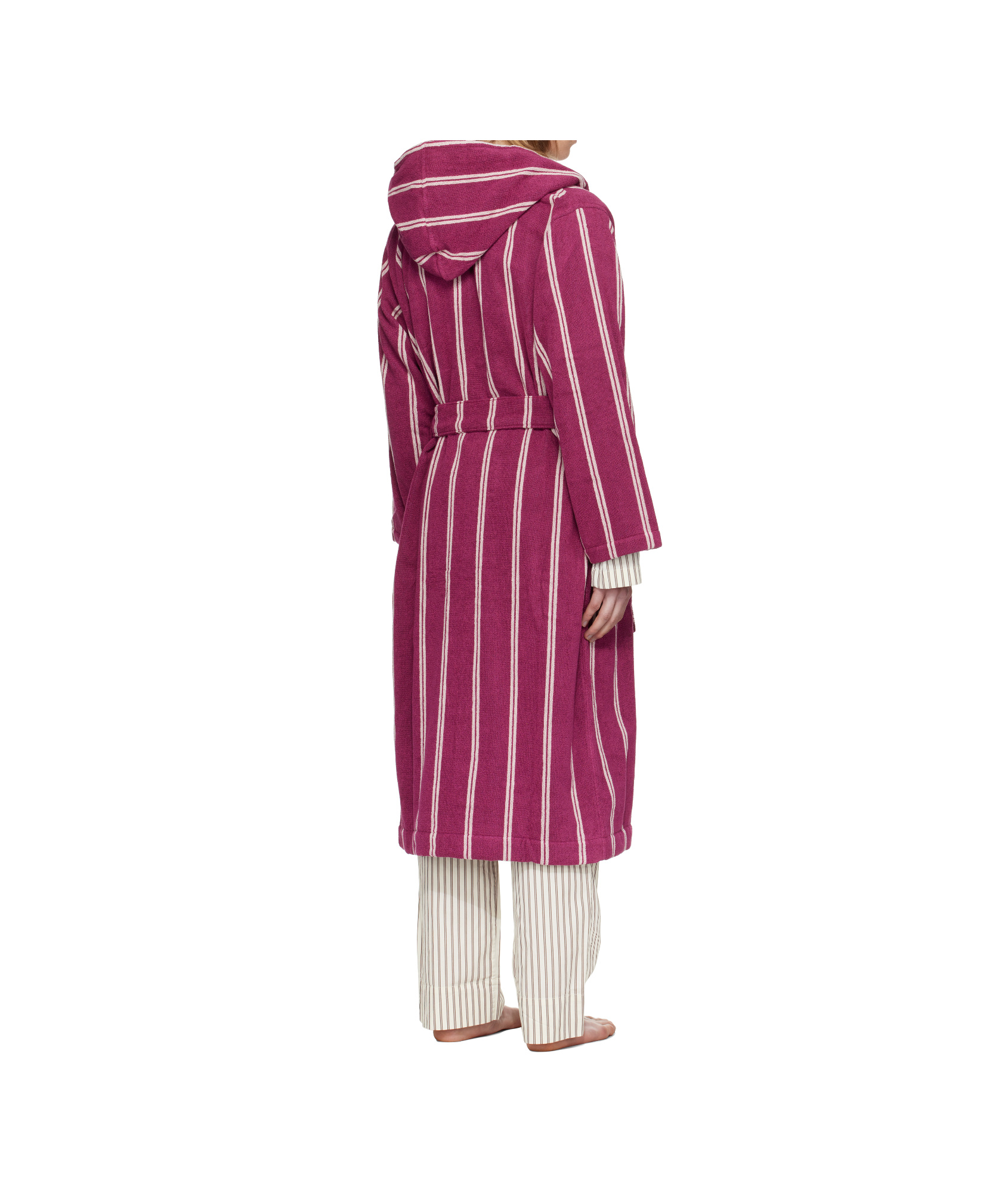Tekla Hooded Bathrobe In Red