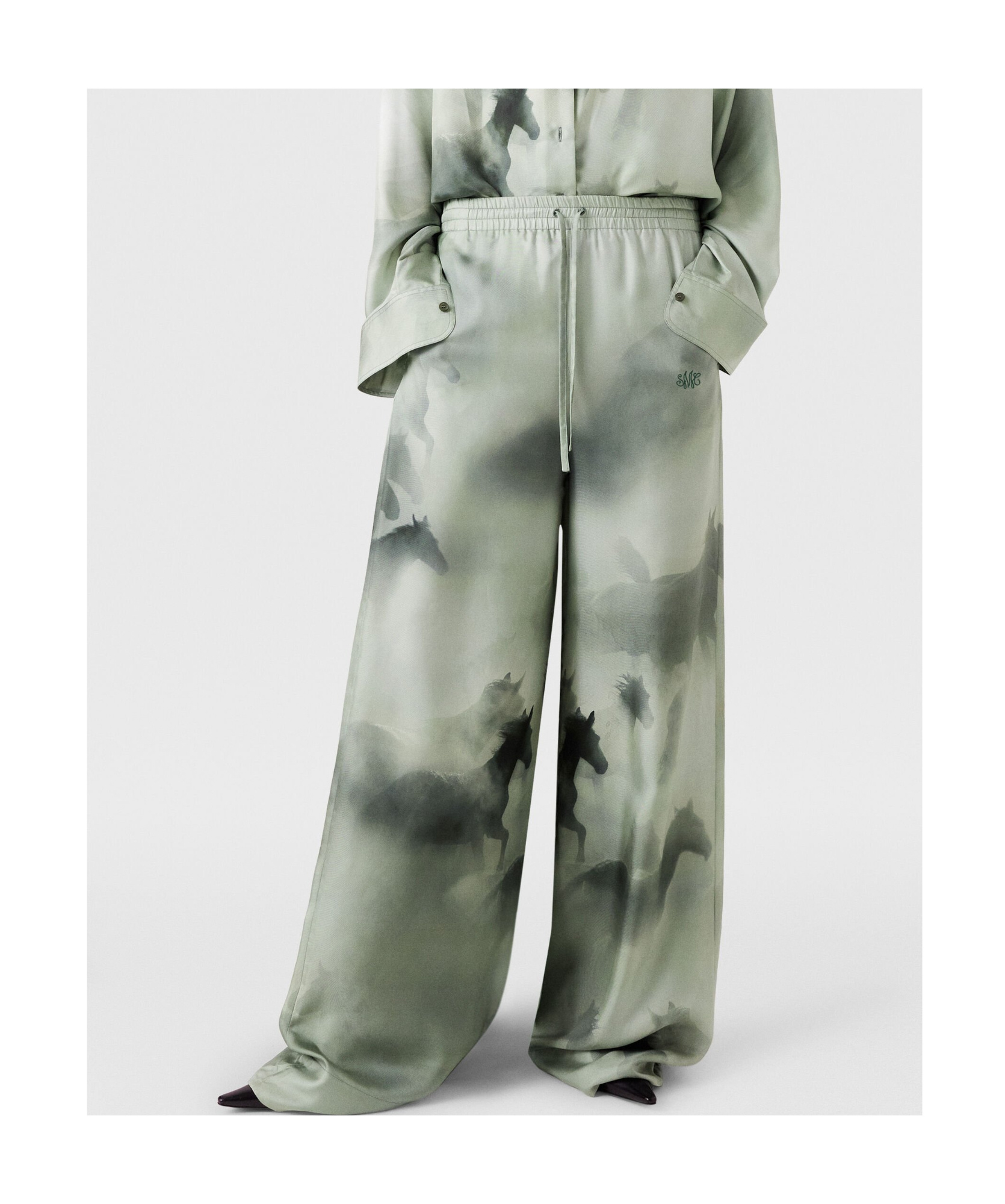 Stella Mccartney Drawstring Trousers In Green