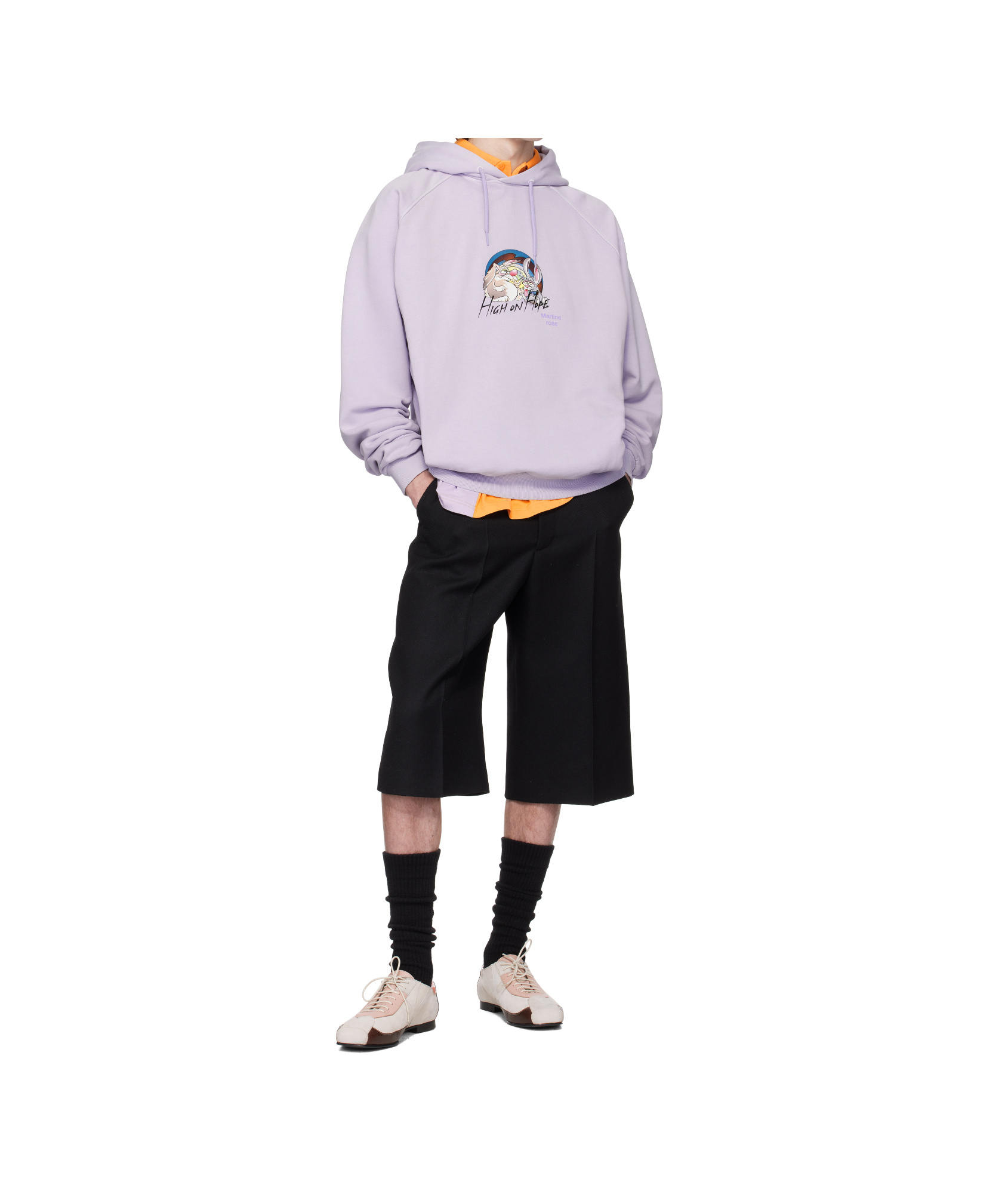 Shop Martine Rose High On Hope Hoodie In Lilac
