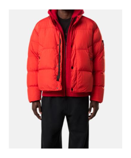 Stone Island Crinkles Reps Ny Bomber Jacket In Orange