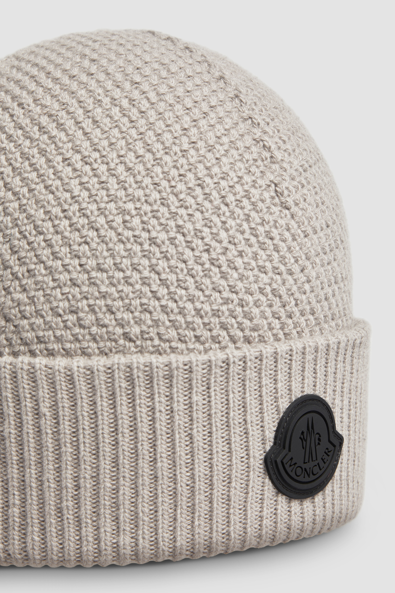 Moncler Wool Cap In Gray