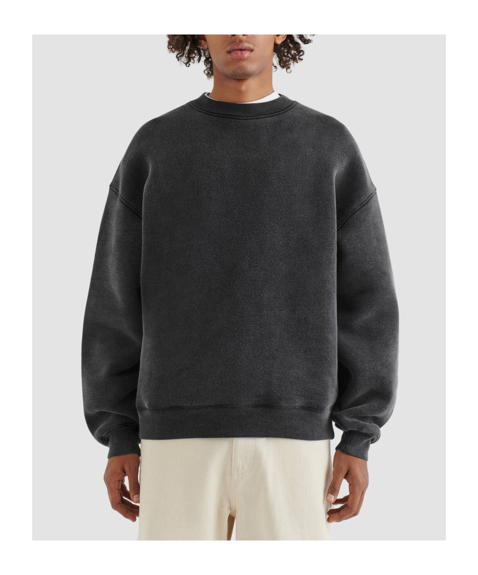 Axel Arigato Anthracite Grey Typo-embroidered Jersey Sweatshirt In Black