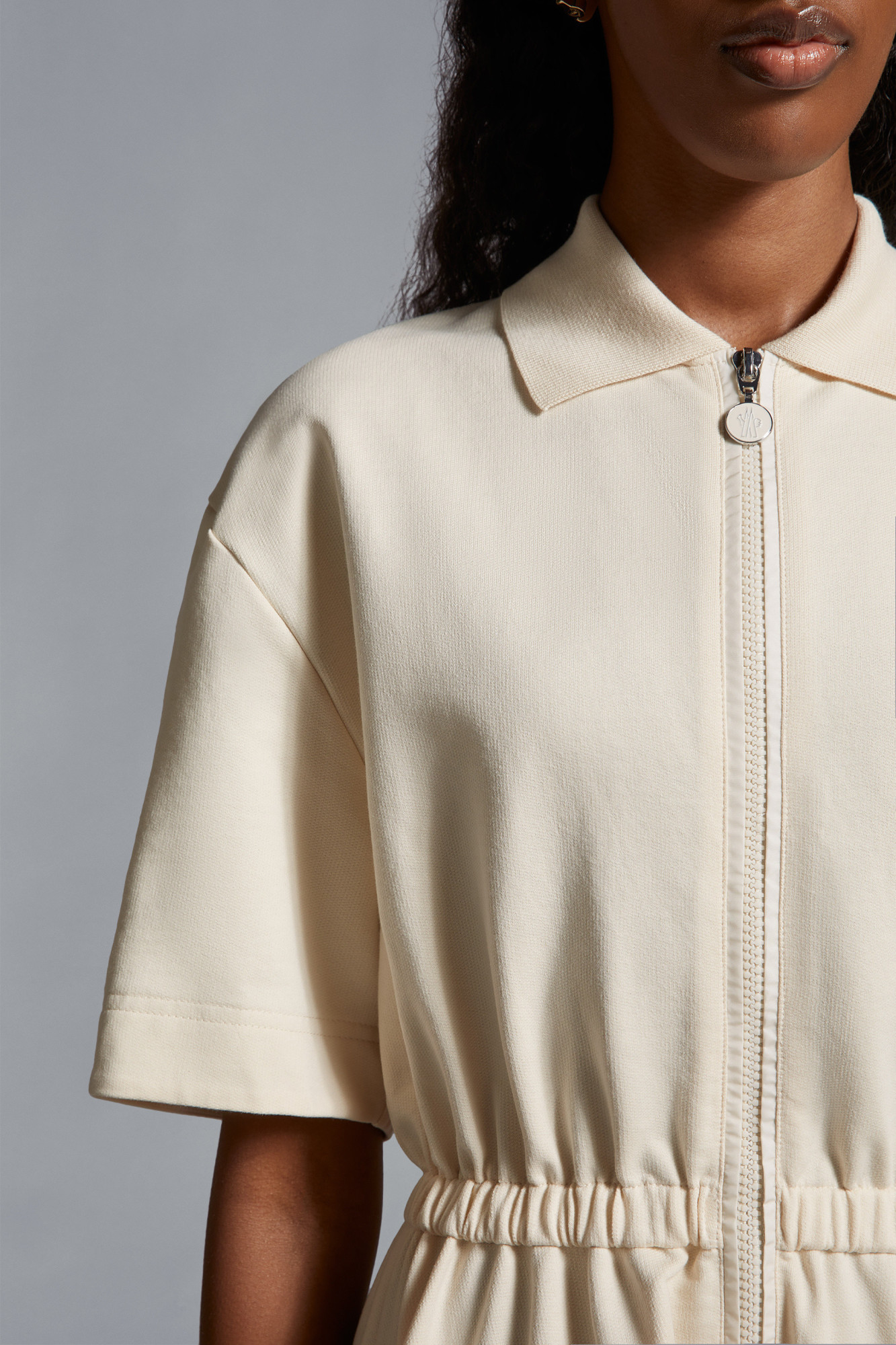 Moncler Fit-and-flare Mini Shirtdress In Nude