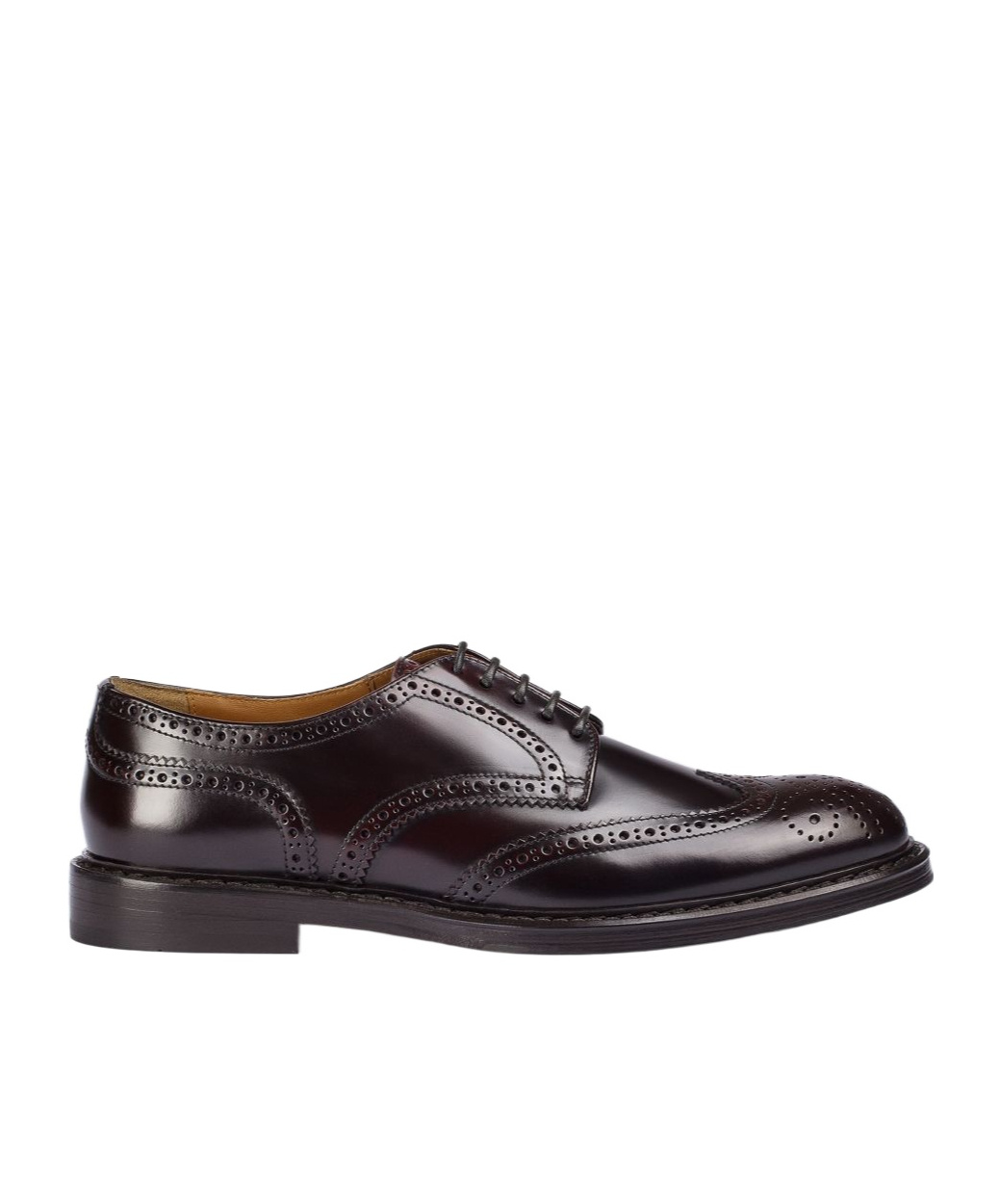Doucal's Perforated-detail Brogue Derby Shoes In Wine Red