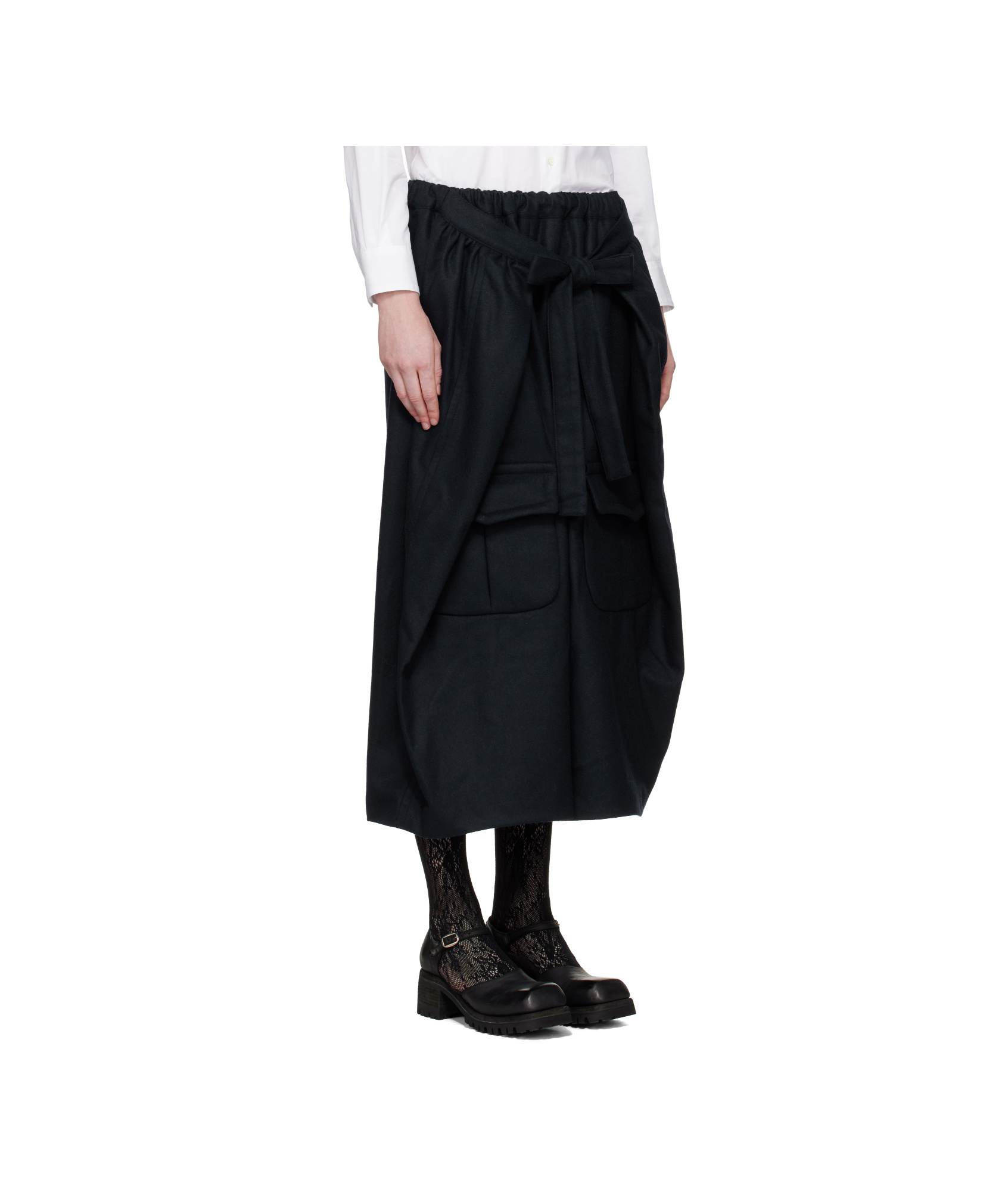Comme Des Garçons Elastic Waist Casual Pants In Black
