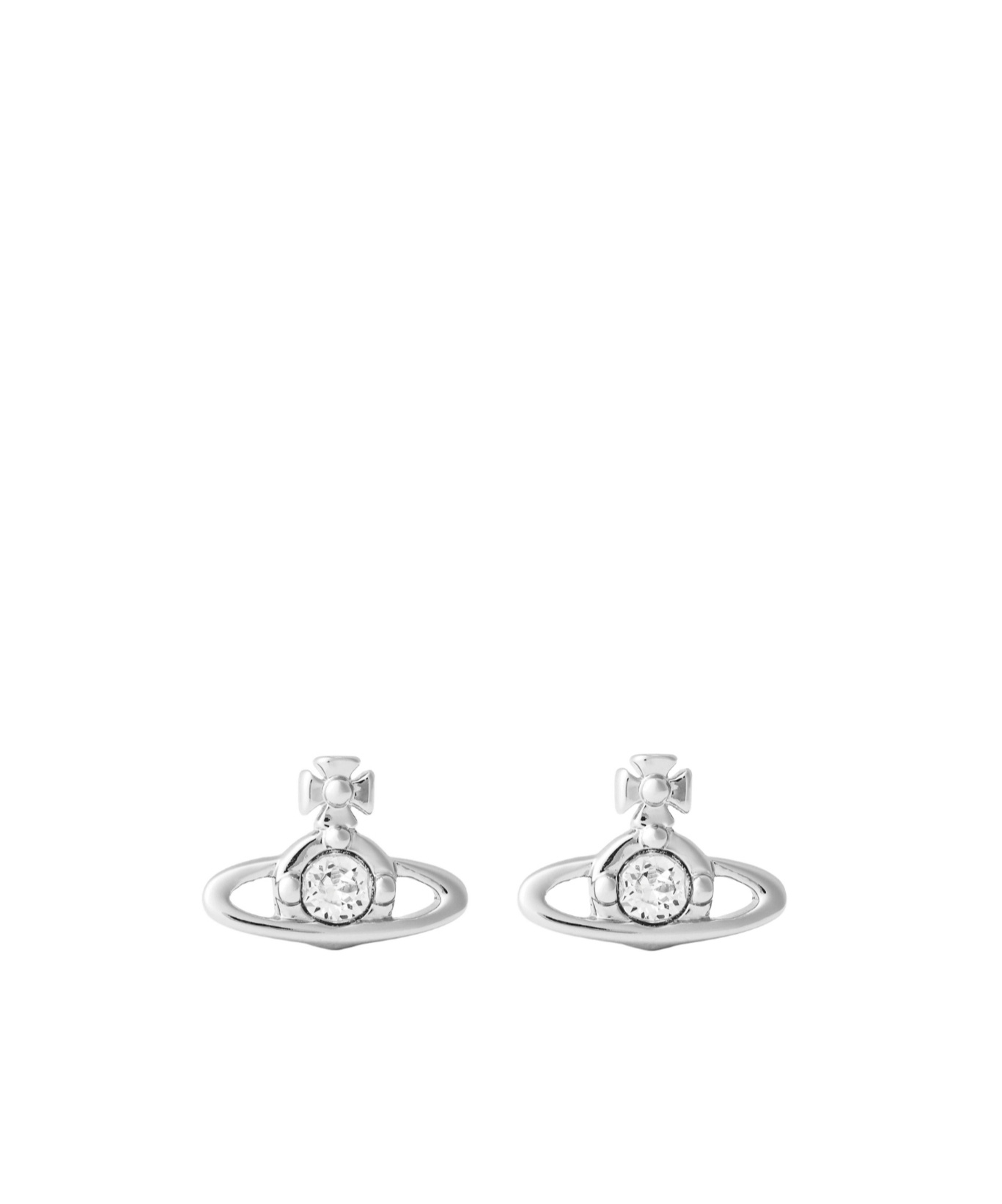 Vivienne Westwood Nano Solitaire Earrings In White