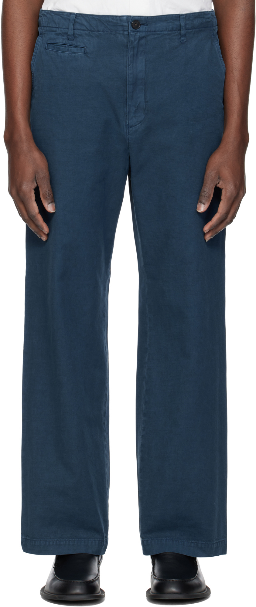 Auralee Belt Loops Slacks In Blue