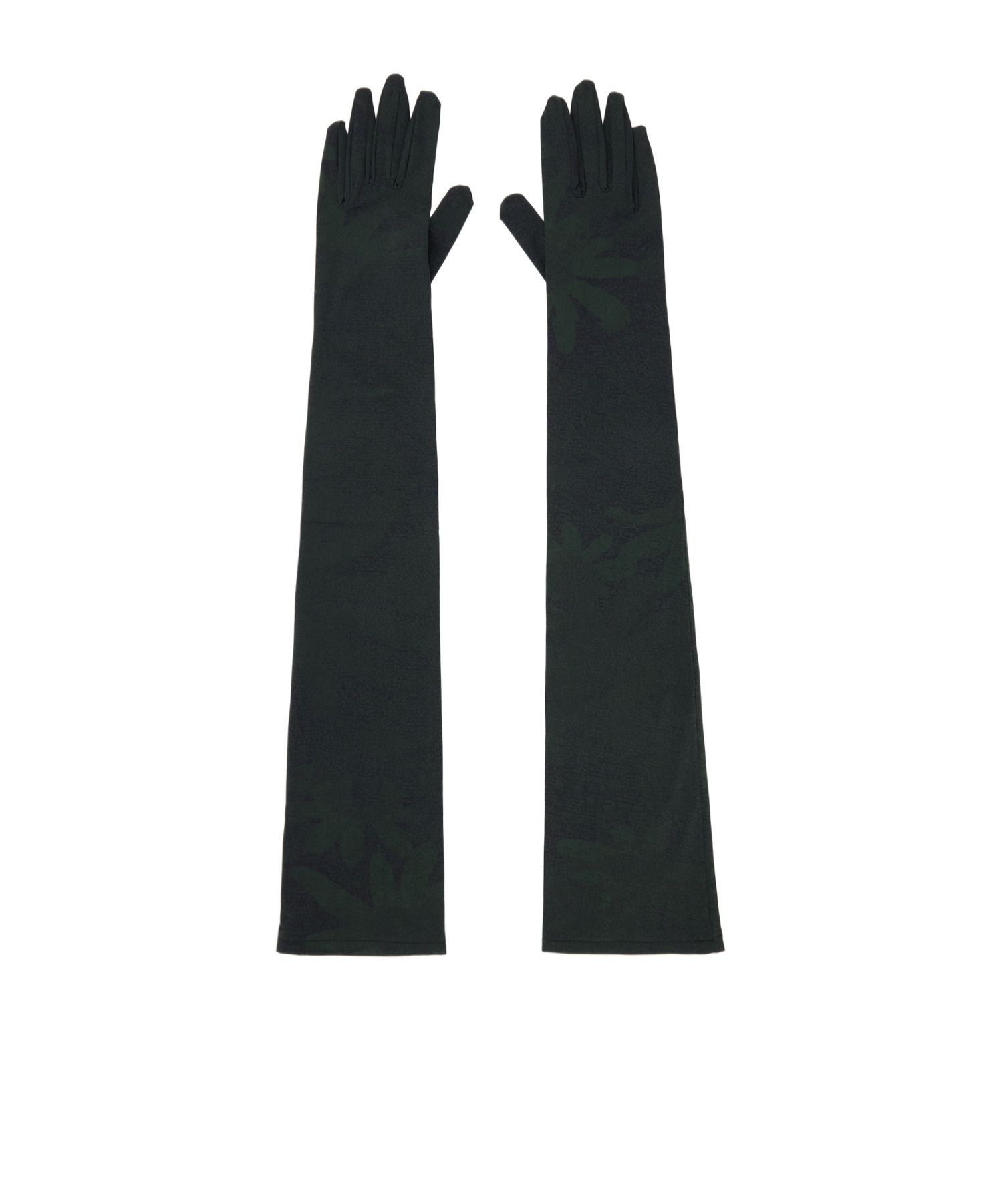 Shop Mm6 Maison Margiela Printed Floral Gloves In Black