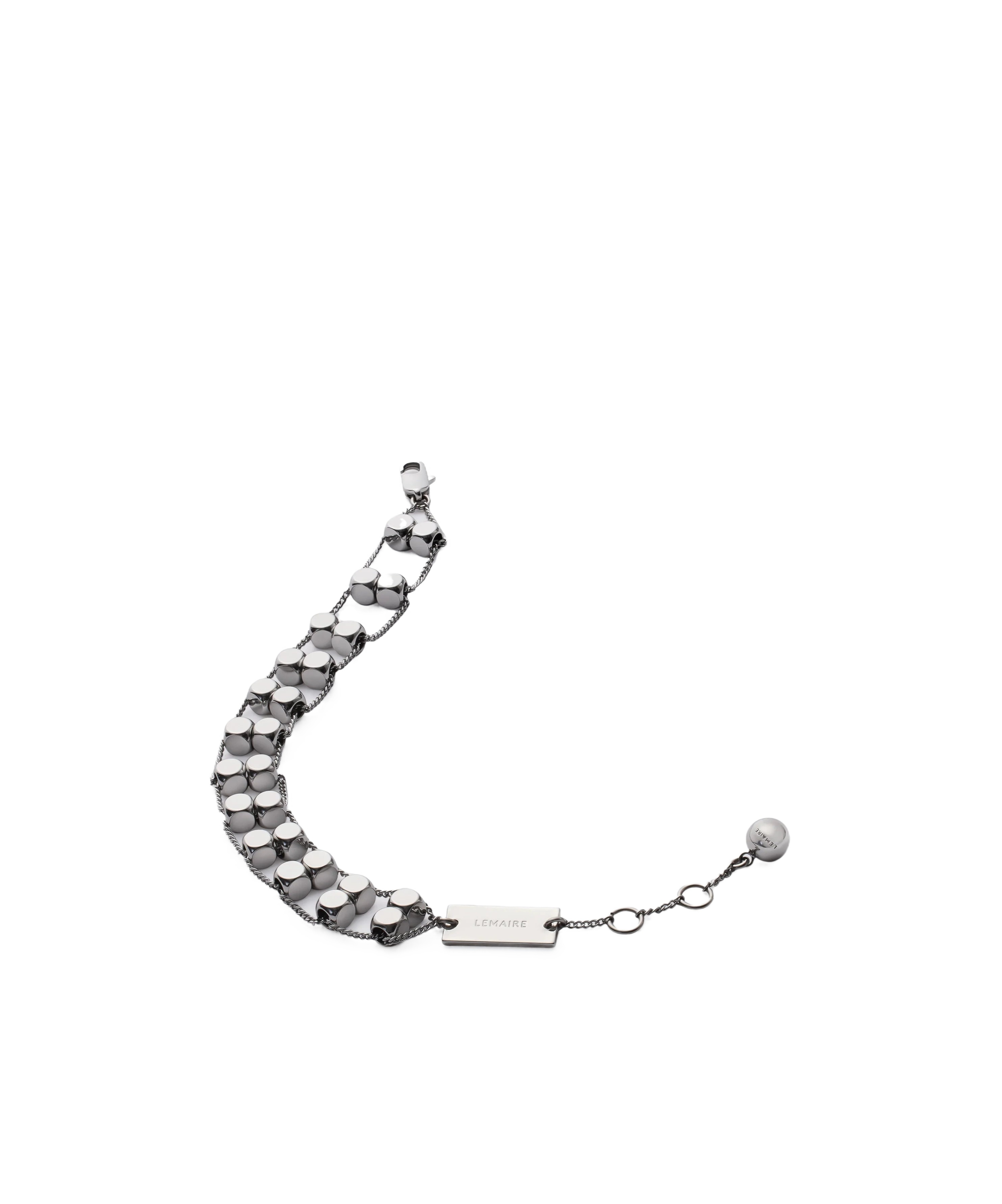Lemaire Abacus Brass Bracelet In White