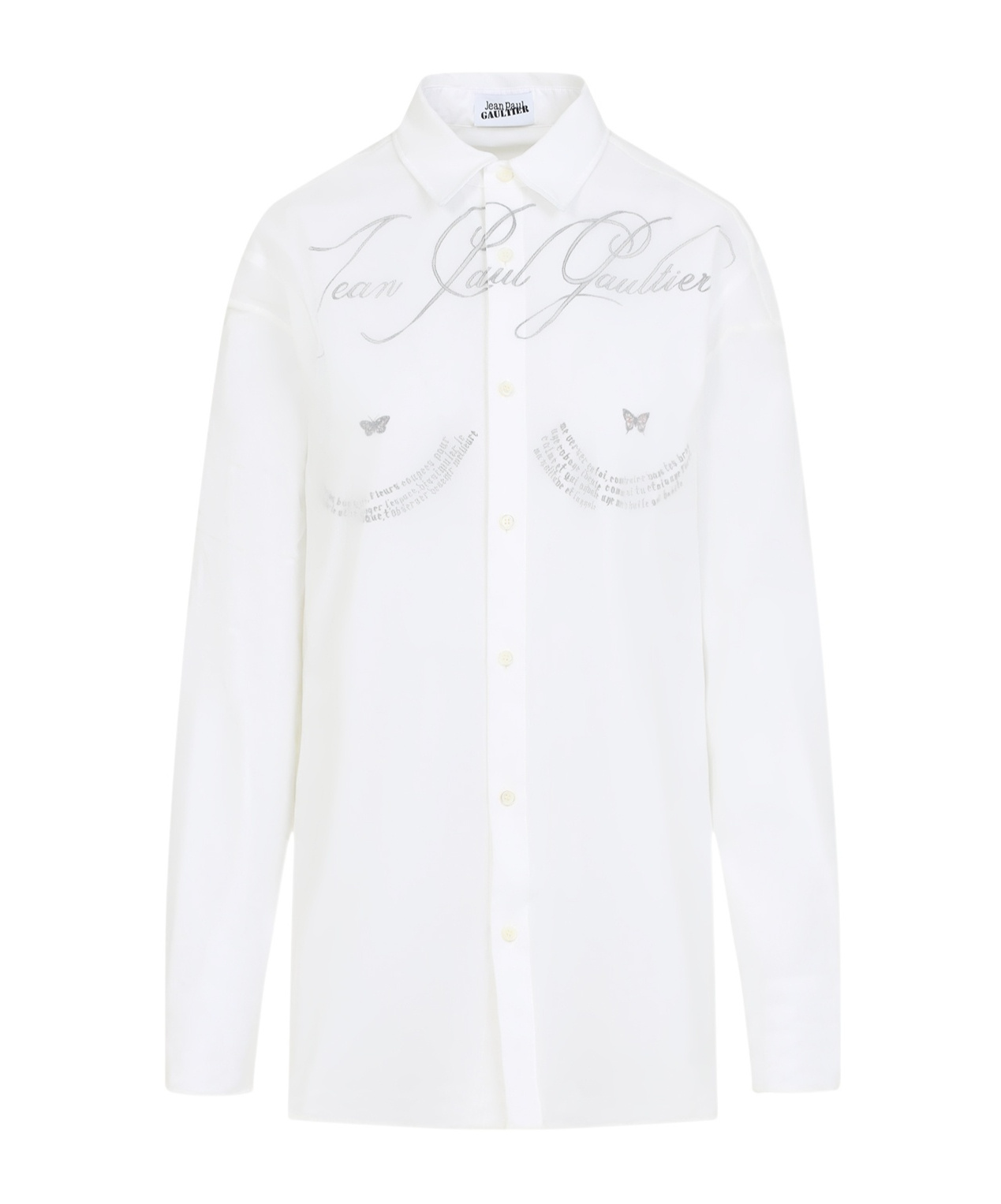 Shop Jean Paul Gaultier Long Sleeve Shirt In White