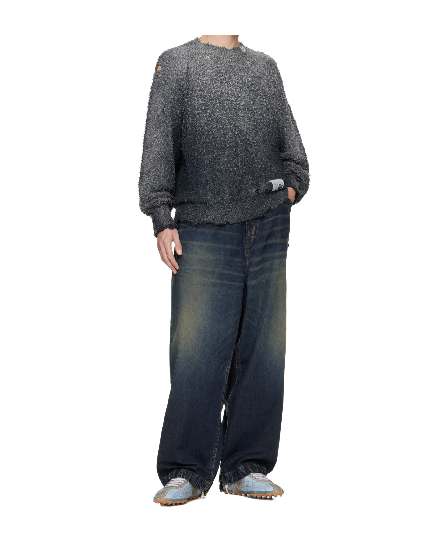 Miharayasuhiro Faded Like Sweater In Black