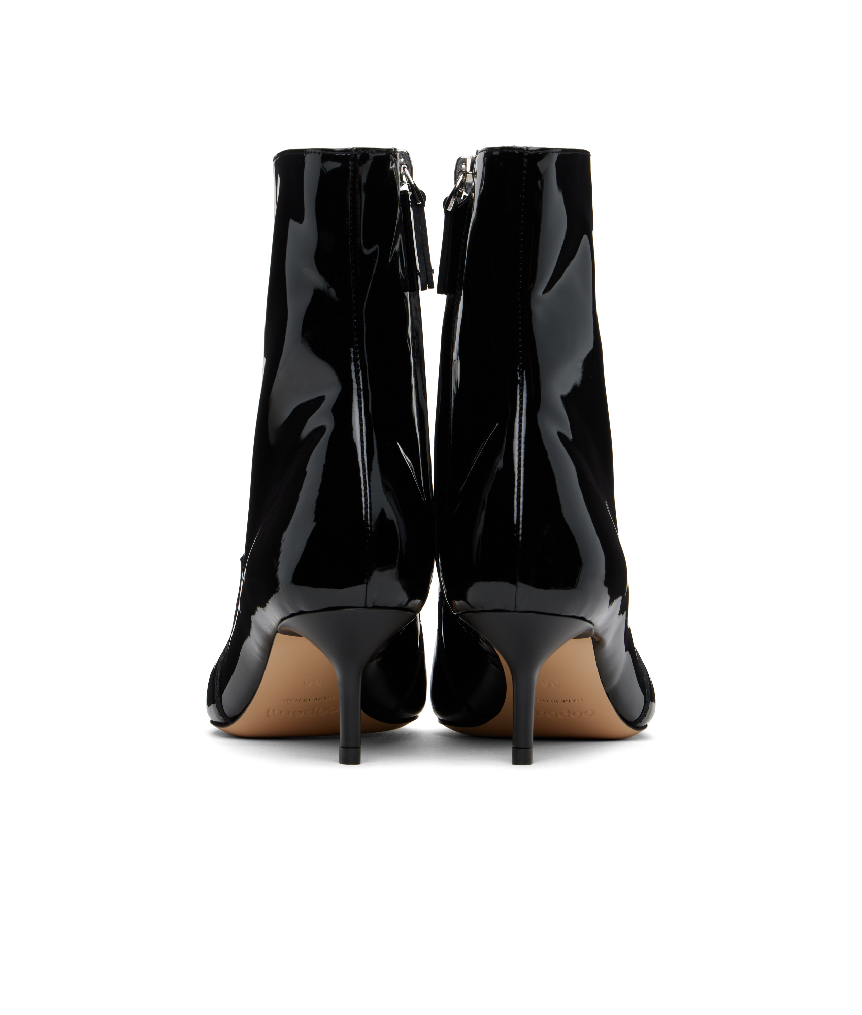 Shop Coperni Pointed Short Boots In Black