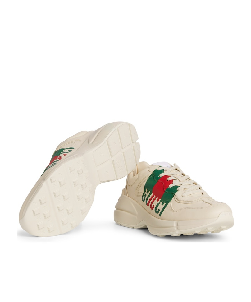 Gucci Off White Logo Sneakers In Neutral