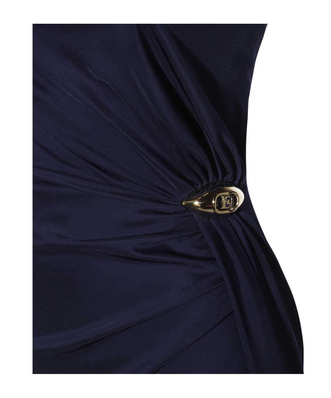 Elisabetta Franchi Red Carpet Oltremare Asymmetric Dress In Blue