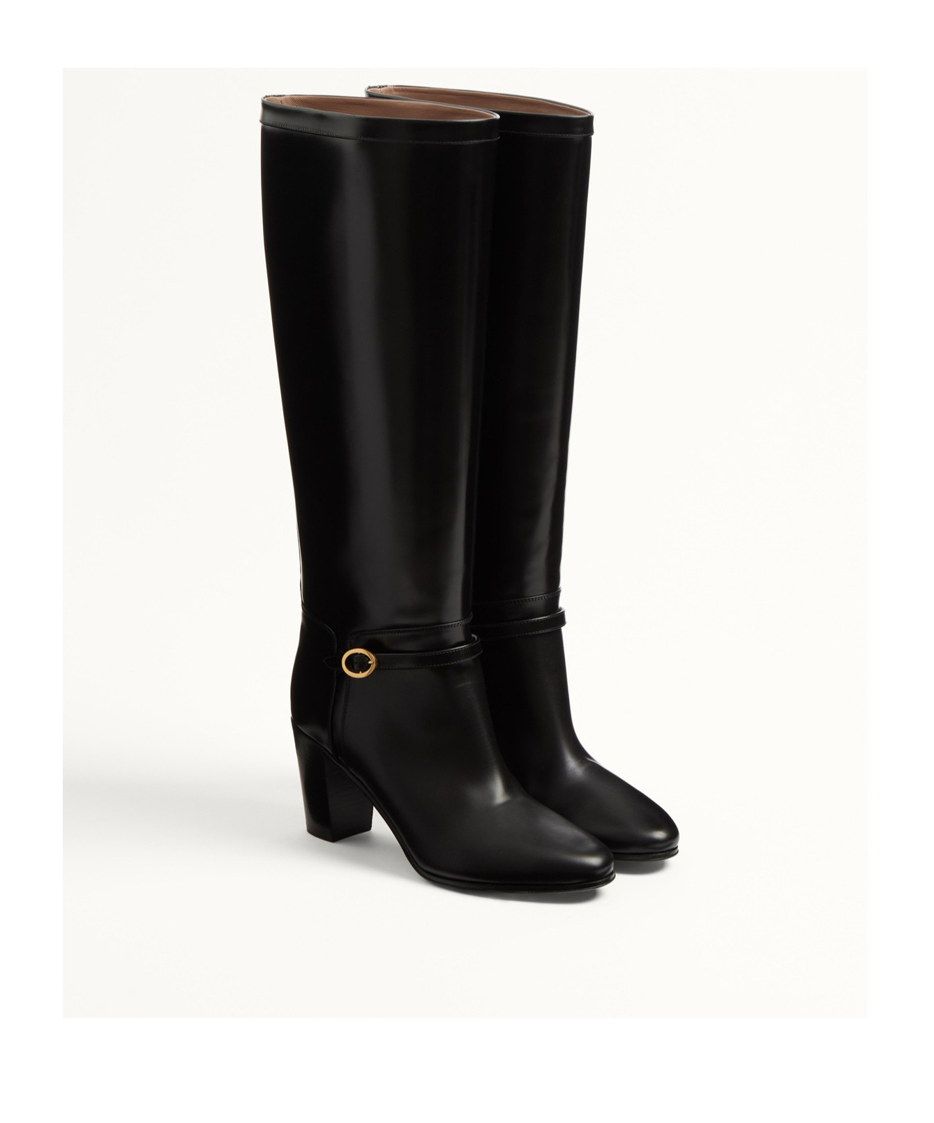 Valentino 75mm Pattie Leather Boots In Black