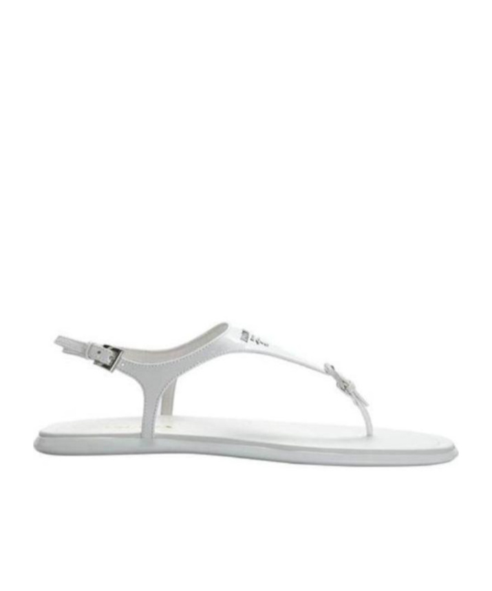 Prada Logo Sandals In White