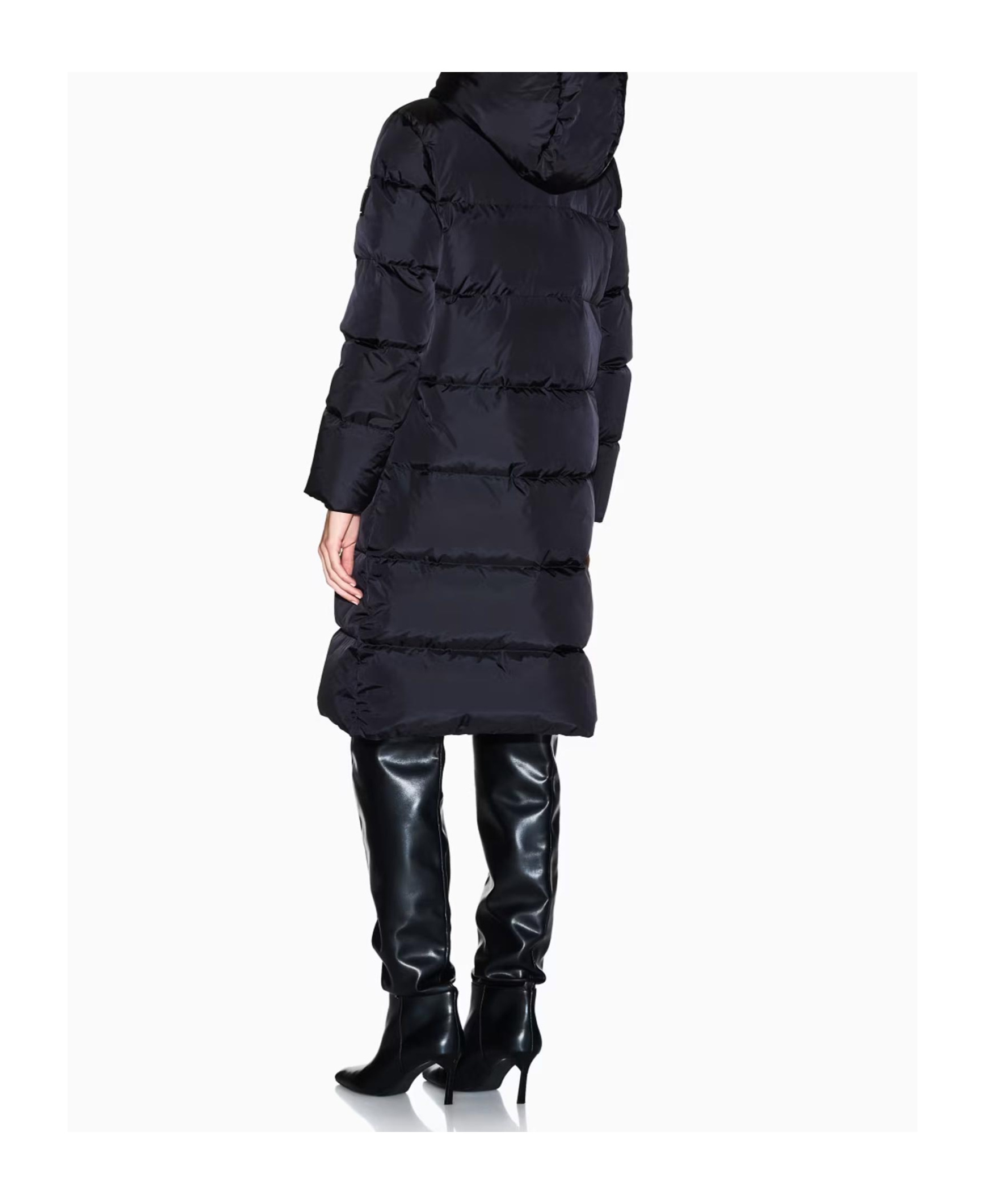 Armani Exchange Hooded Down Jacket In Blue