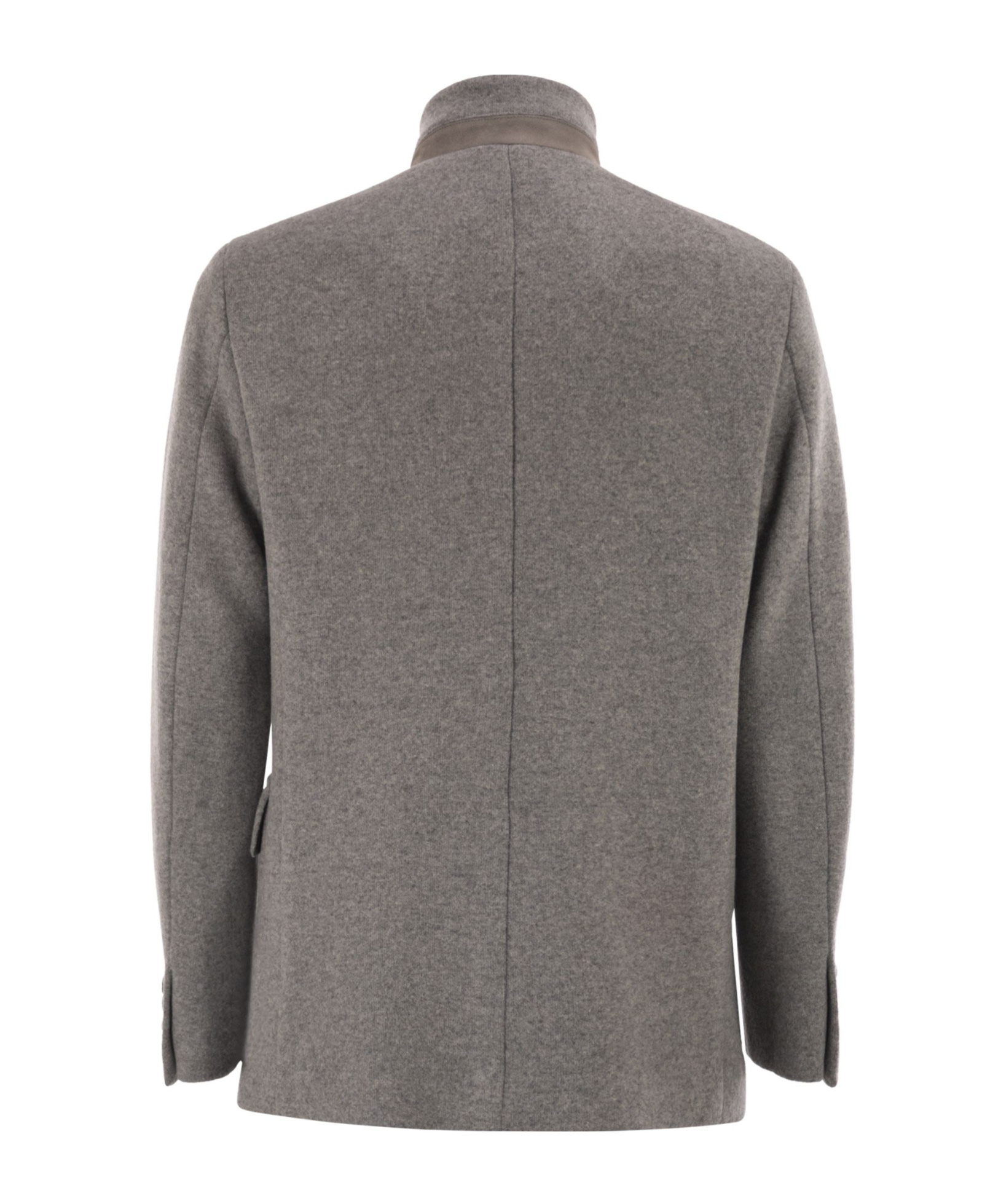 Fay Wool Blend Single Breasted Blazer In Gray