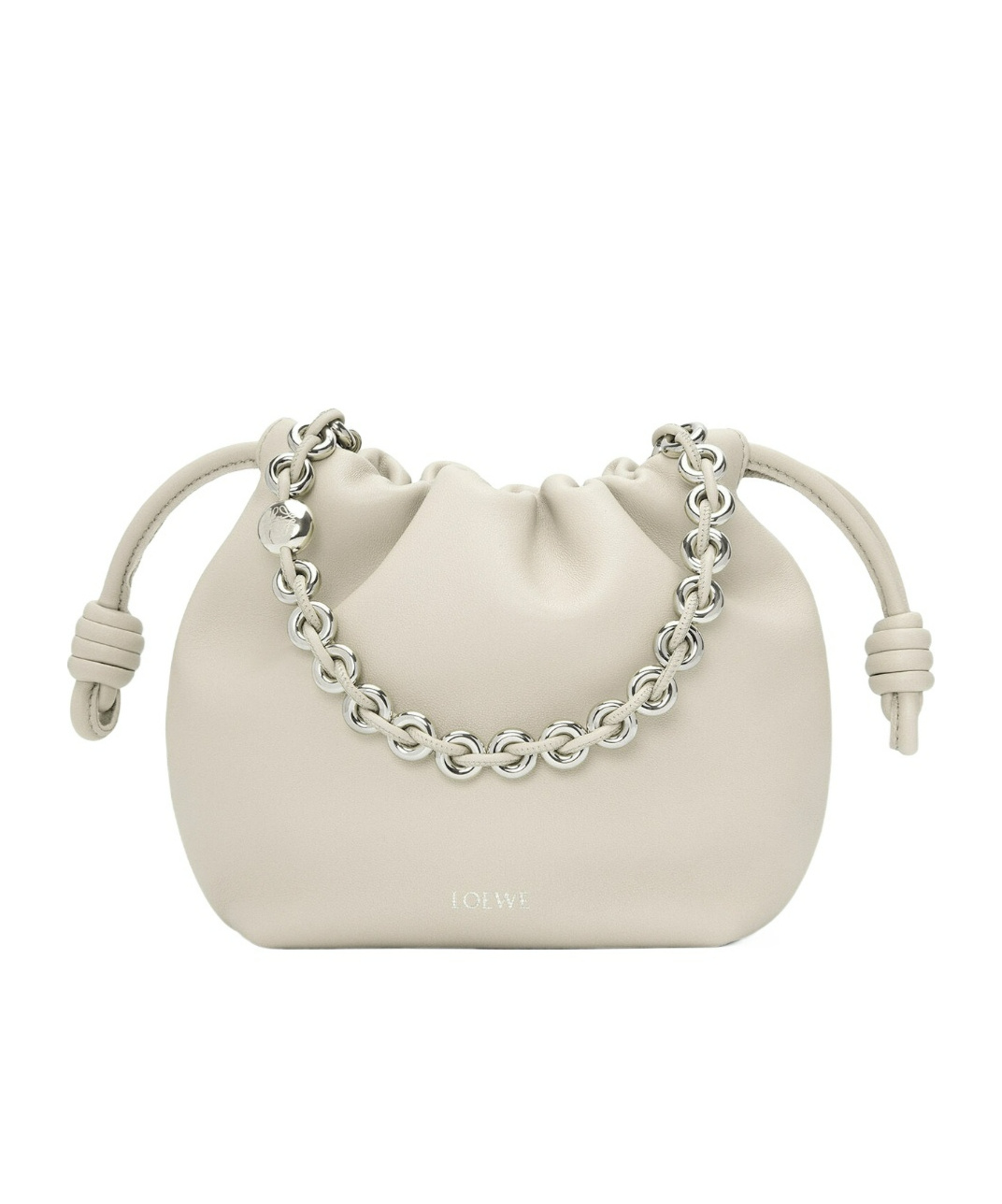 Loewe Mini Flamenco Shoulder Bag In Nude