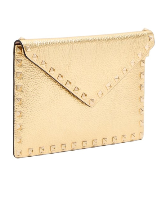 Valentino Rectangular Clutch In Nude