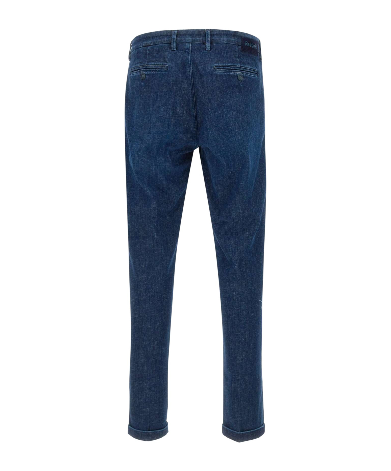 Re-hash Slim-fit Turn-up Jeans In Blue