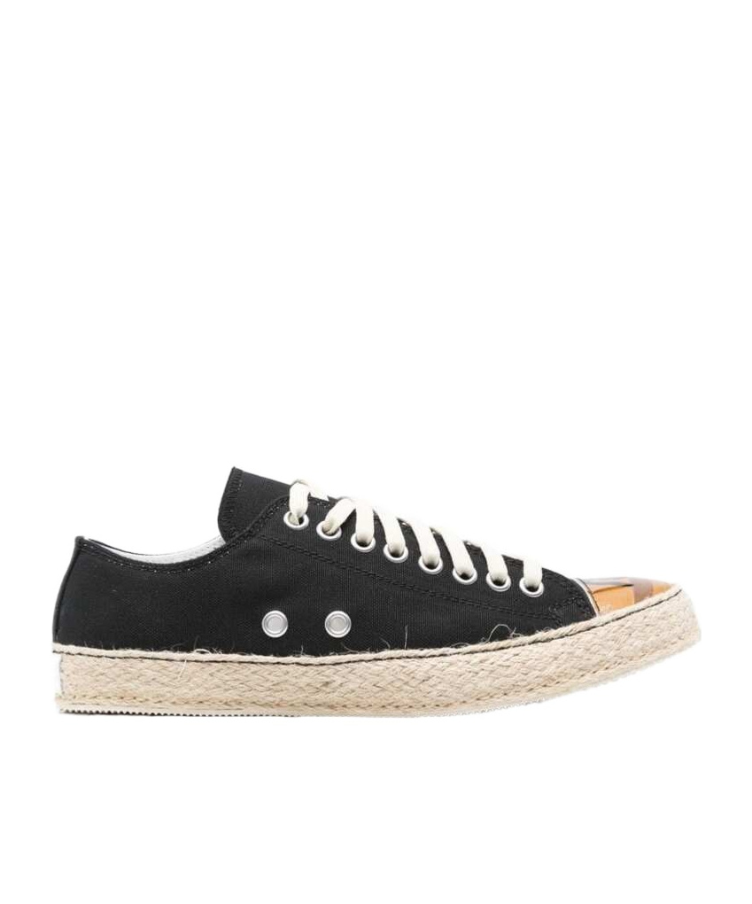Magliano Braided-sole Canvas Sneakers In Black