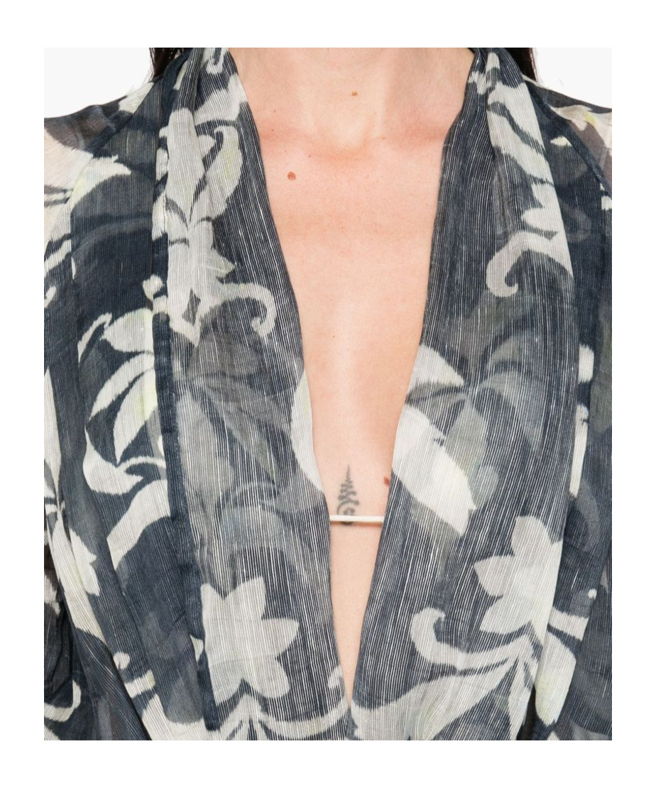 Forte Forte Printed Linen And Silk Gown