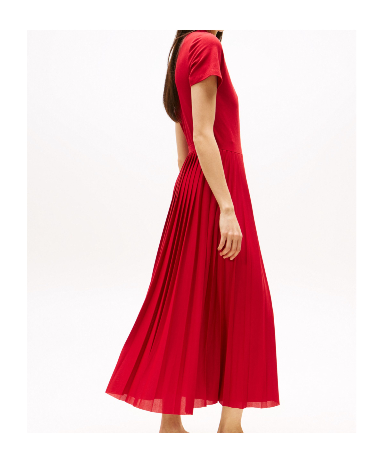 Tommy Hilfiger Midi Wrap Polo Dress In Red