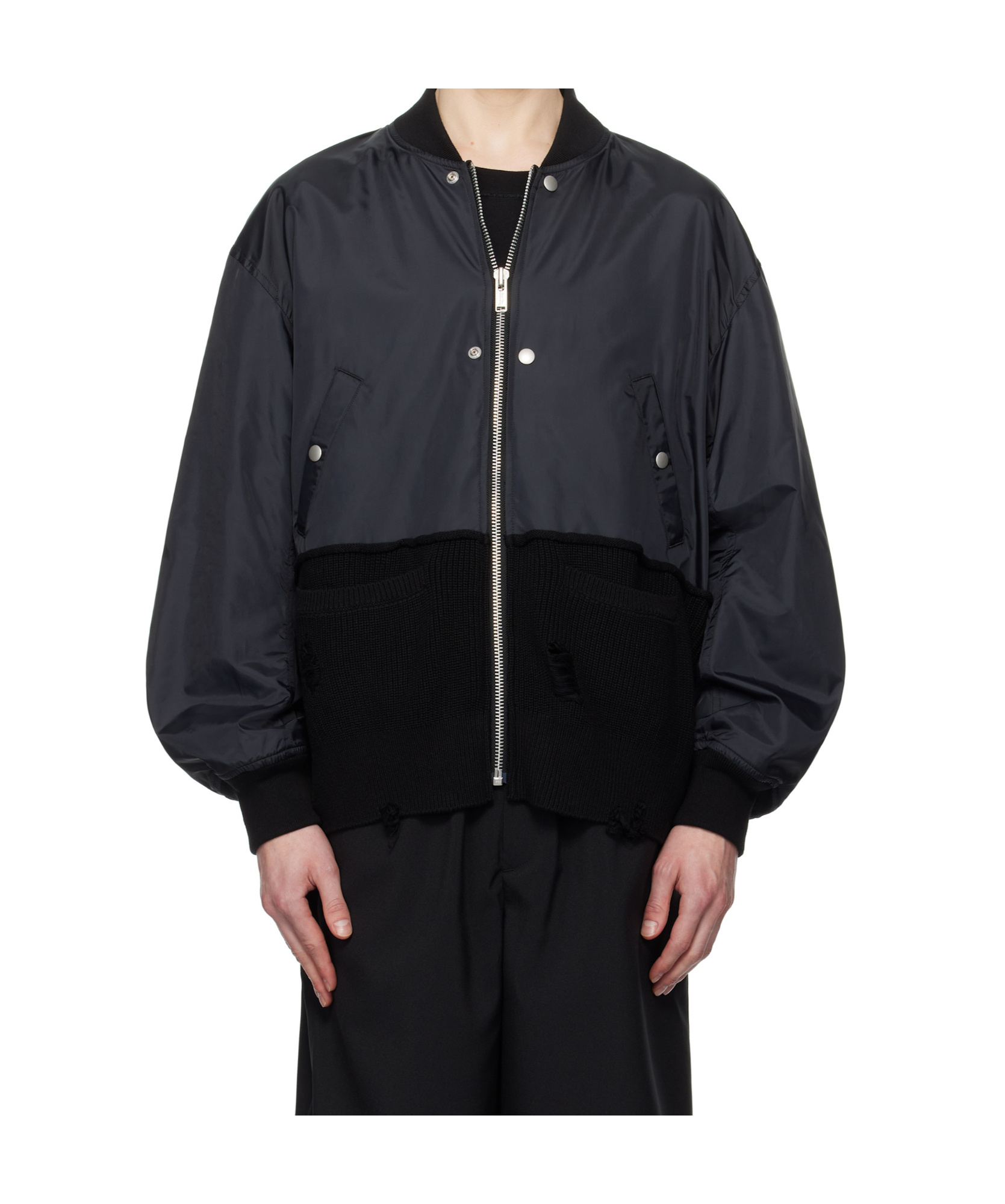 Undercover Black Uc1e4207-2 Bomber Jacket In Black