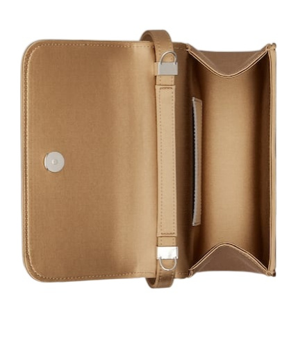 Roger Vivier Pilgrim Micro Bag In Satin In Brown