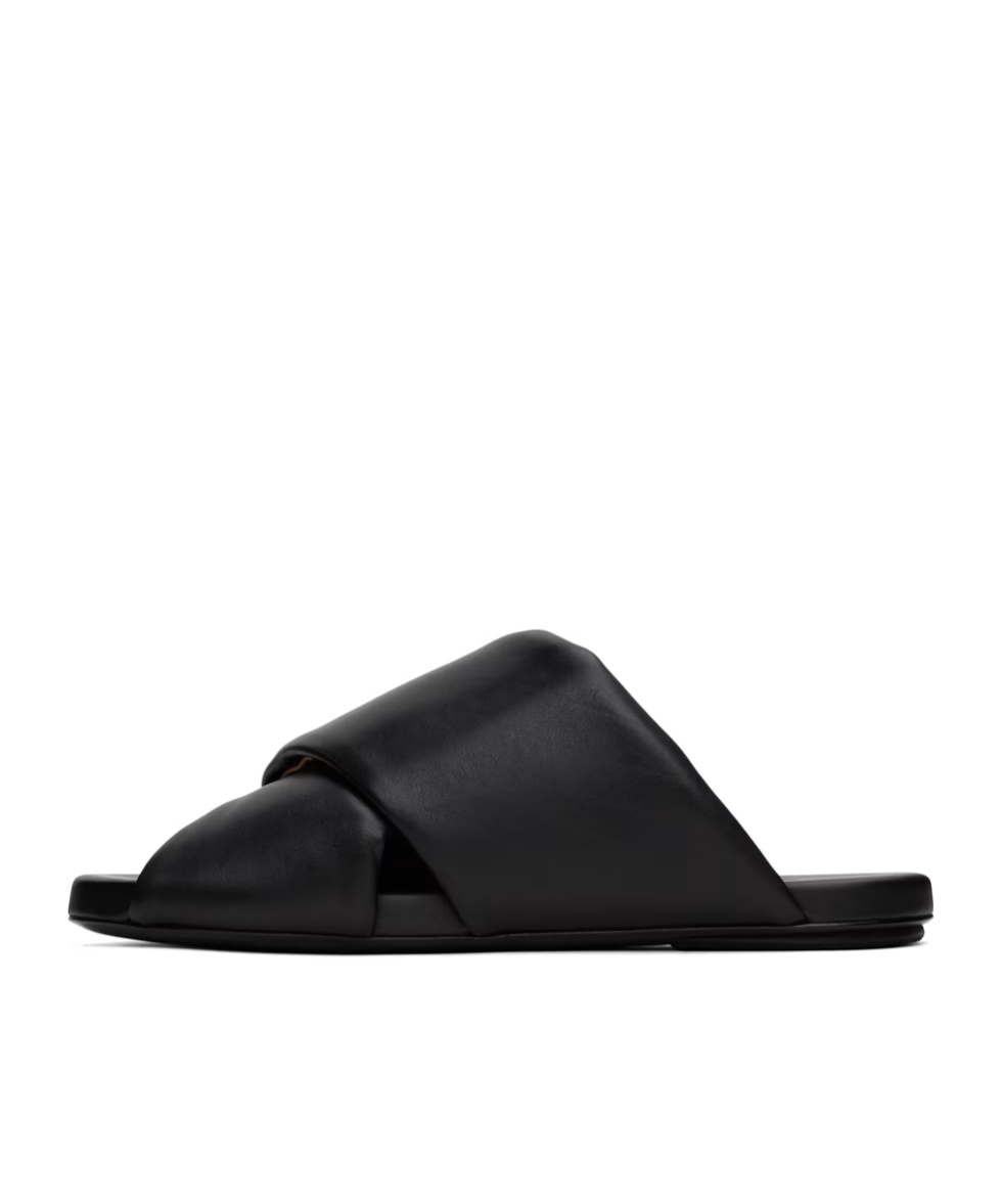 Shop Marsèll Spanciata Flat-bottomed Sandals In Black