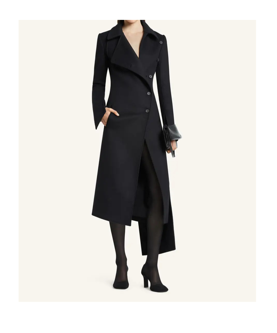 Courrèges Courreges Women Oblique Asymmetrical Coat In Black