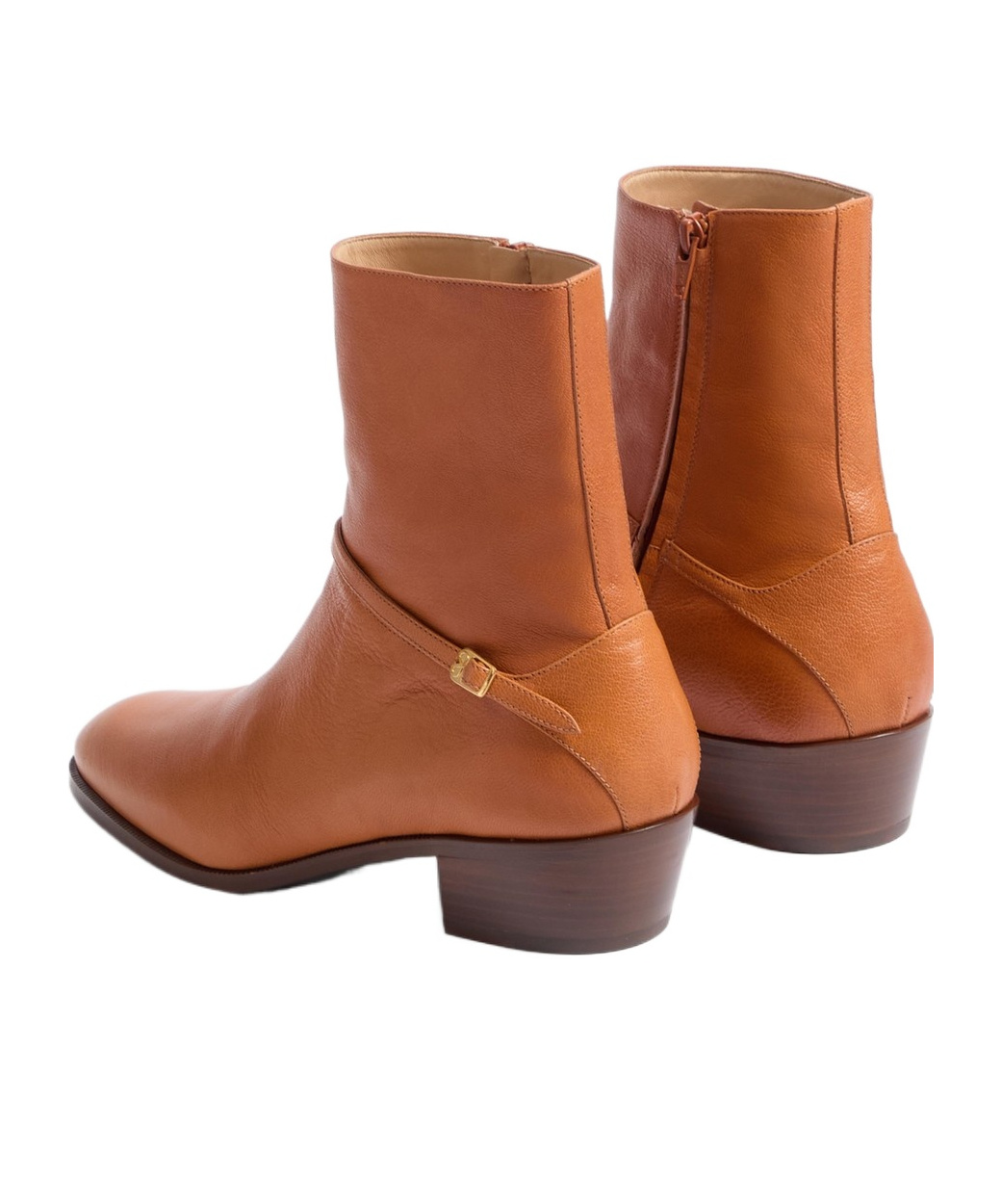 Valentino Pat Ankle Boot In Kidskin In Brown