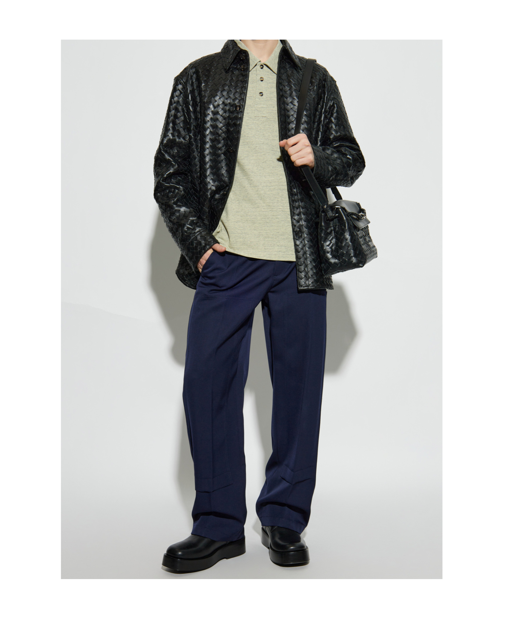 Bottega Veneta Long-sleeved Shirt In Black