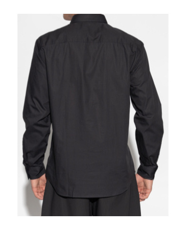 Versace Jeans Couture Logo Plaque Long-sleeved Shirt In Black