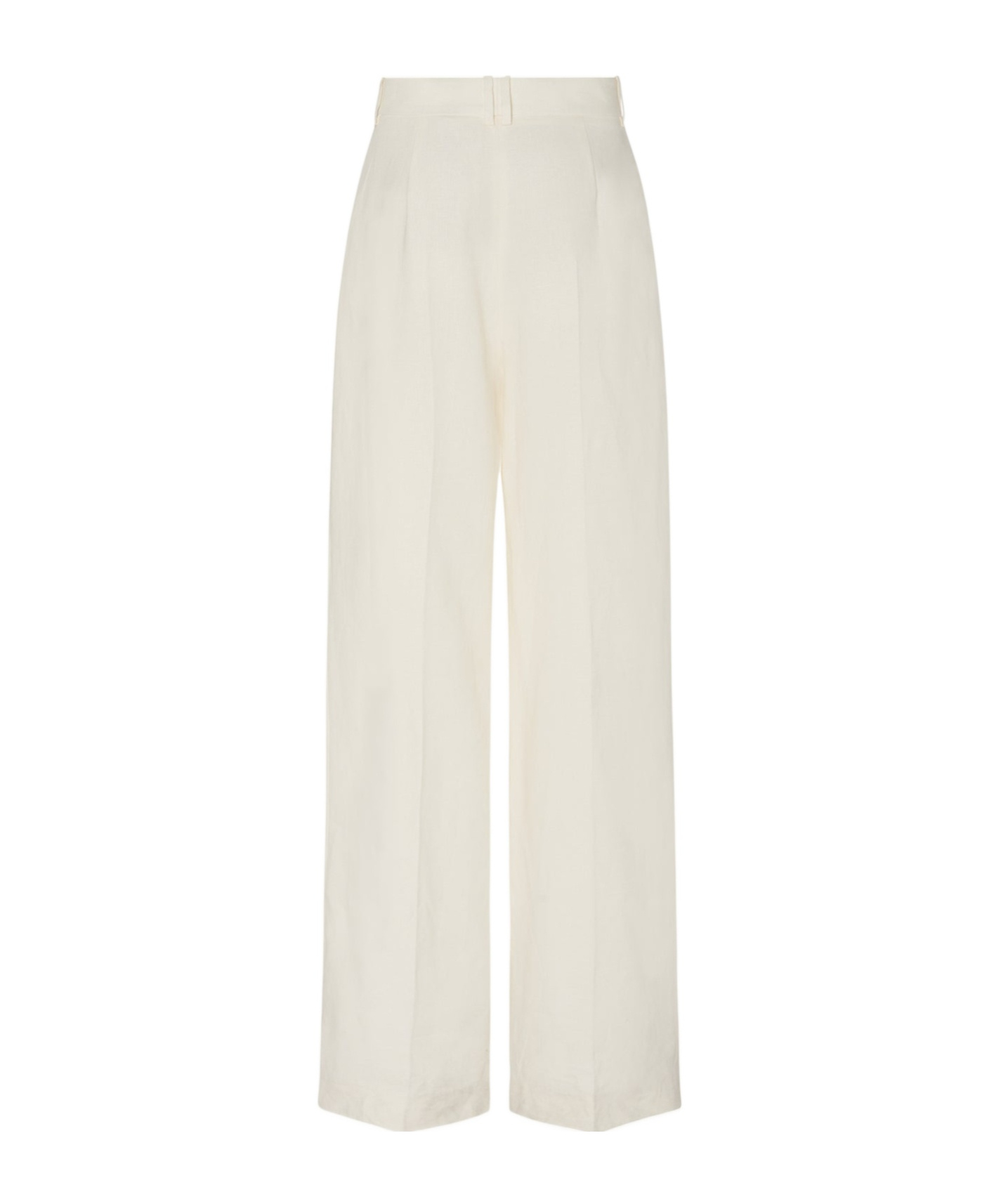 The Row White Linen Wide Trousers