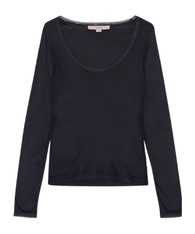 Remain Birger Christensen Long Sleeve Knitted T-shirt In Gray