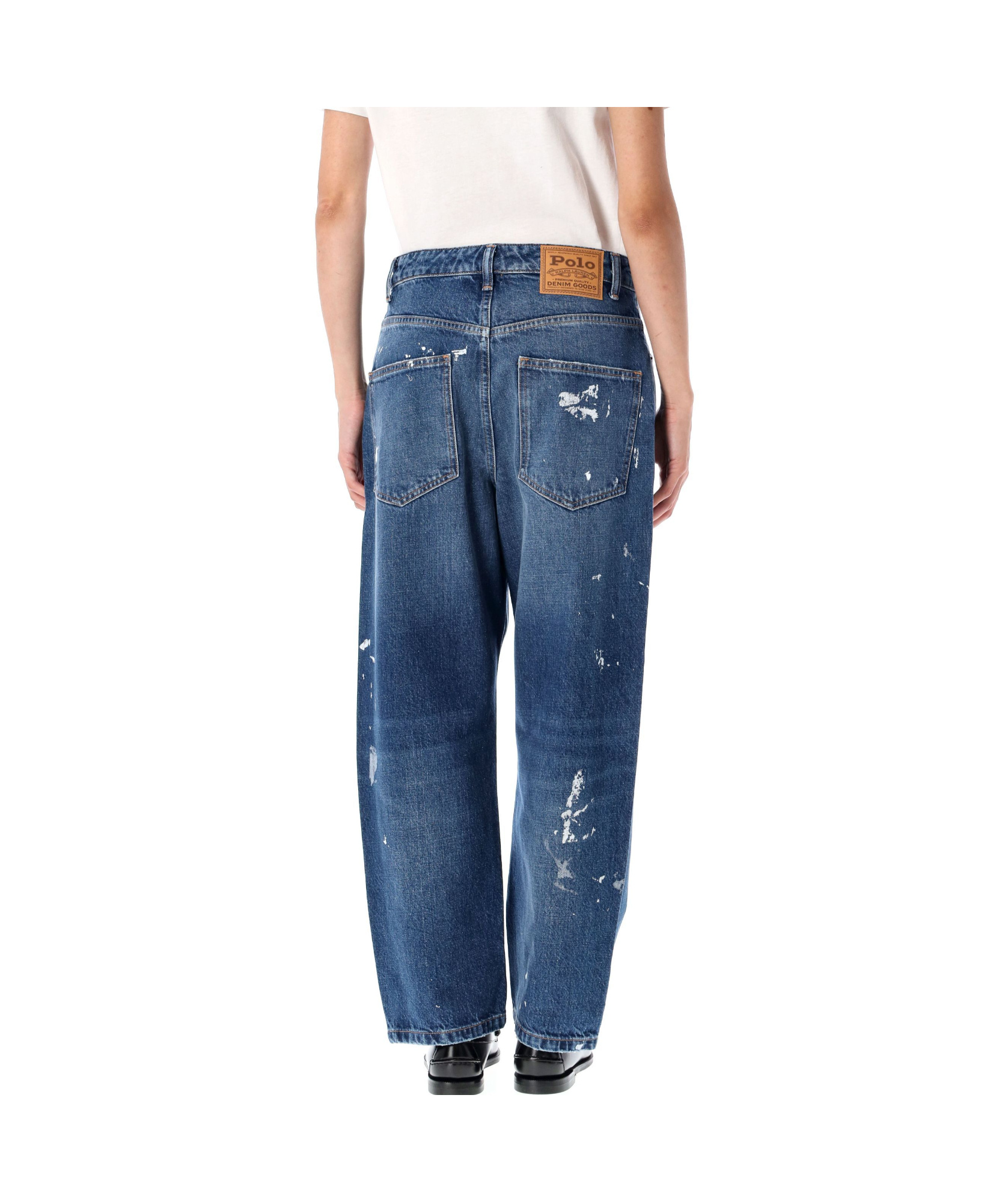 Polo Ralph Lauren Denim Trousers Distressed Belt Loops In Blue