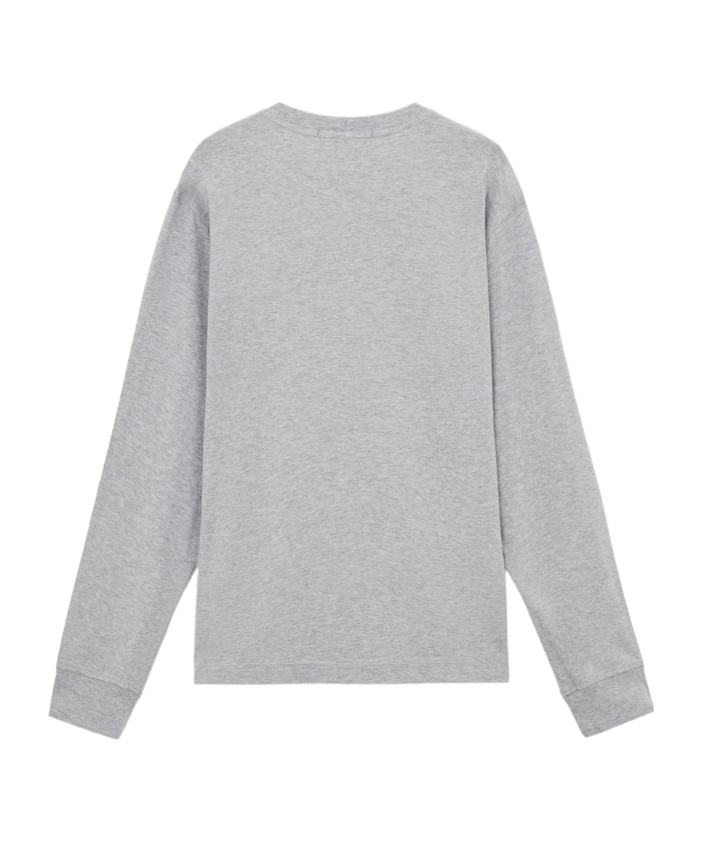 Stone Island Slim Fit Long Sleeve T-shirt With Compass Patch In Gray