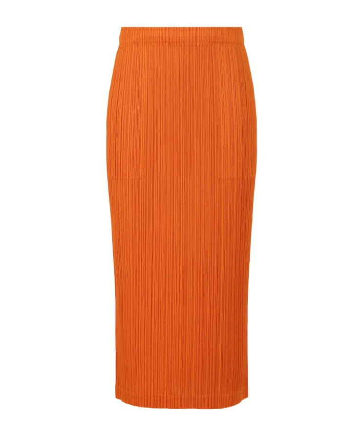 Issey Miyake Orange Thicker Bottoms 1 Midi Skirt In Orange