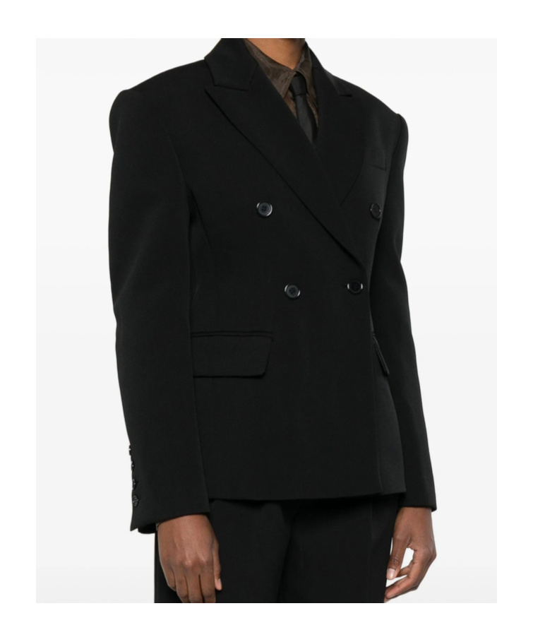 The Frankie Shop Long-sleeved Suit Jacket In Black