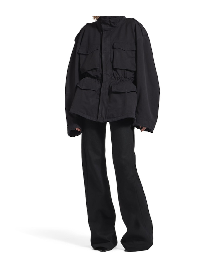 Balenciaga Women's Hourglass Parka In Black In Black