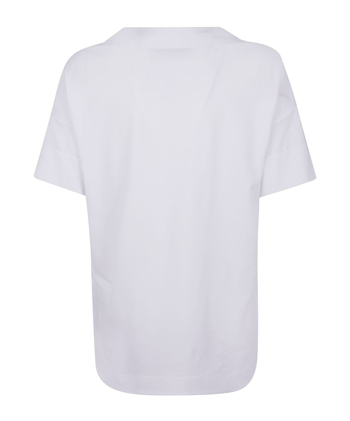 D Exterior D. Exterior Cotton Jersey Chain Drop Polo In White