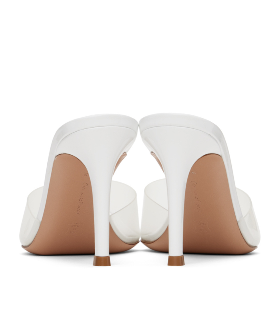 Gianvito Rossi Elle 85 Open-toed Heels Sandals In White