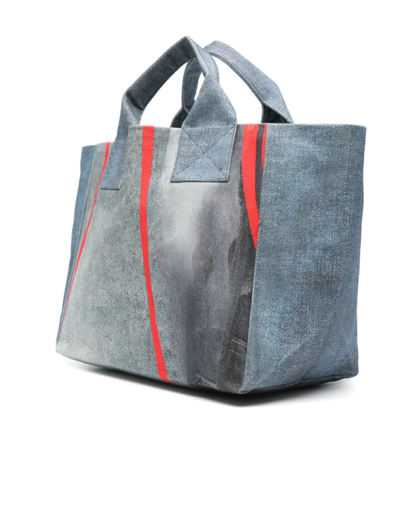 Ottolinger Denim Tote Bag In Gray