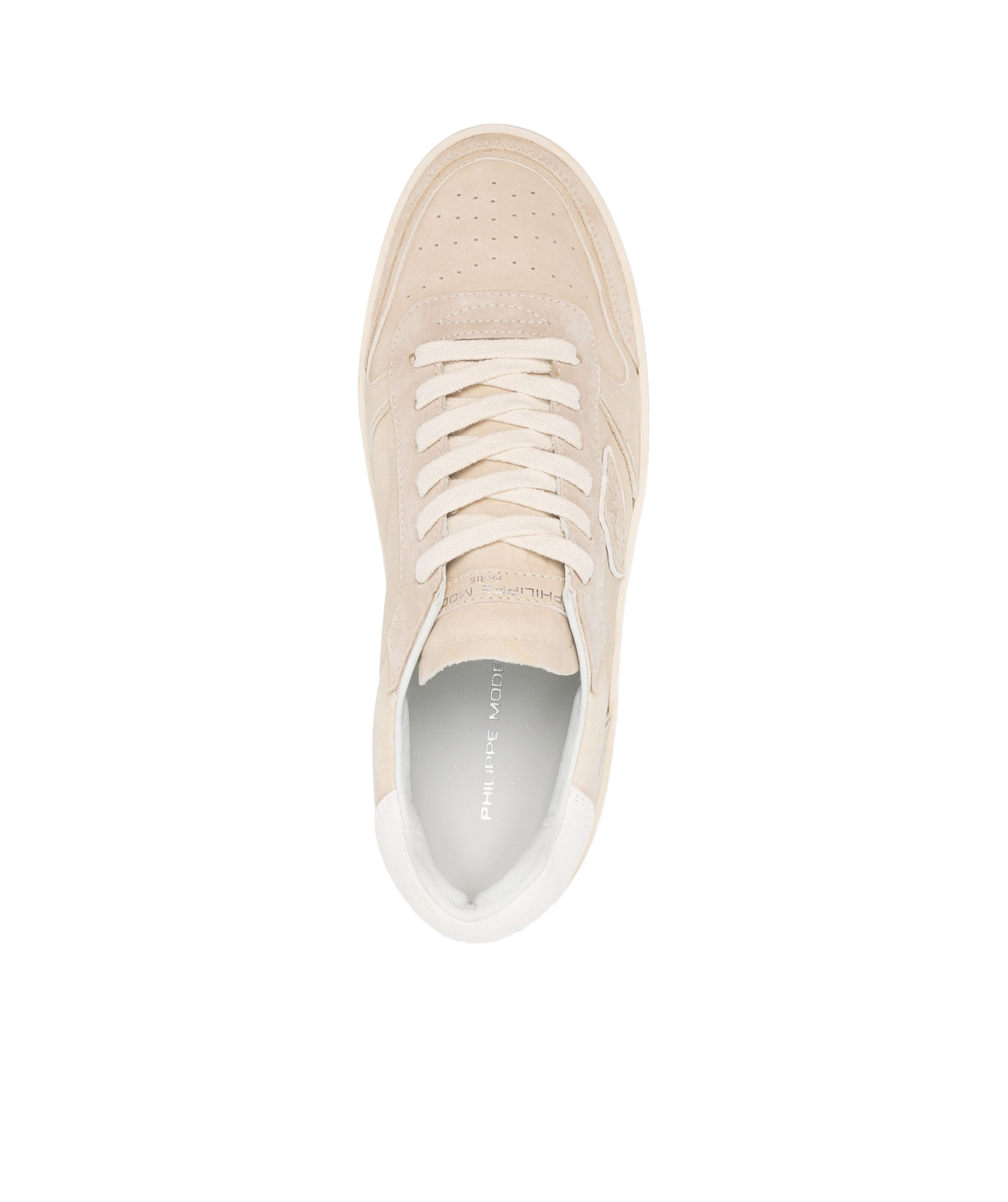Philippe Model Round Head Low-cut Casual Shoes In White