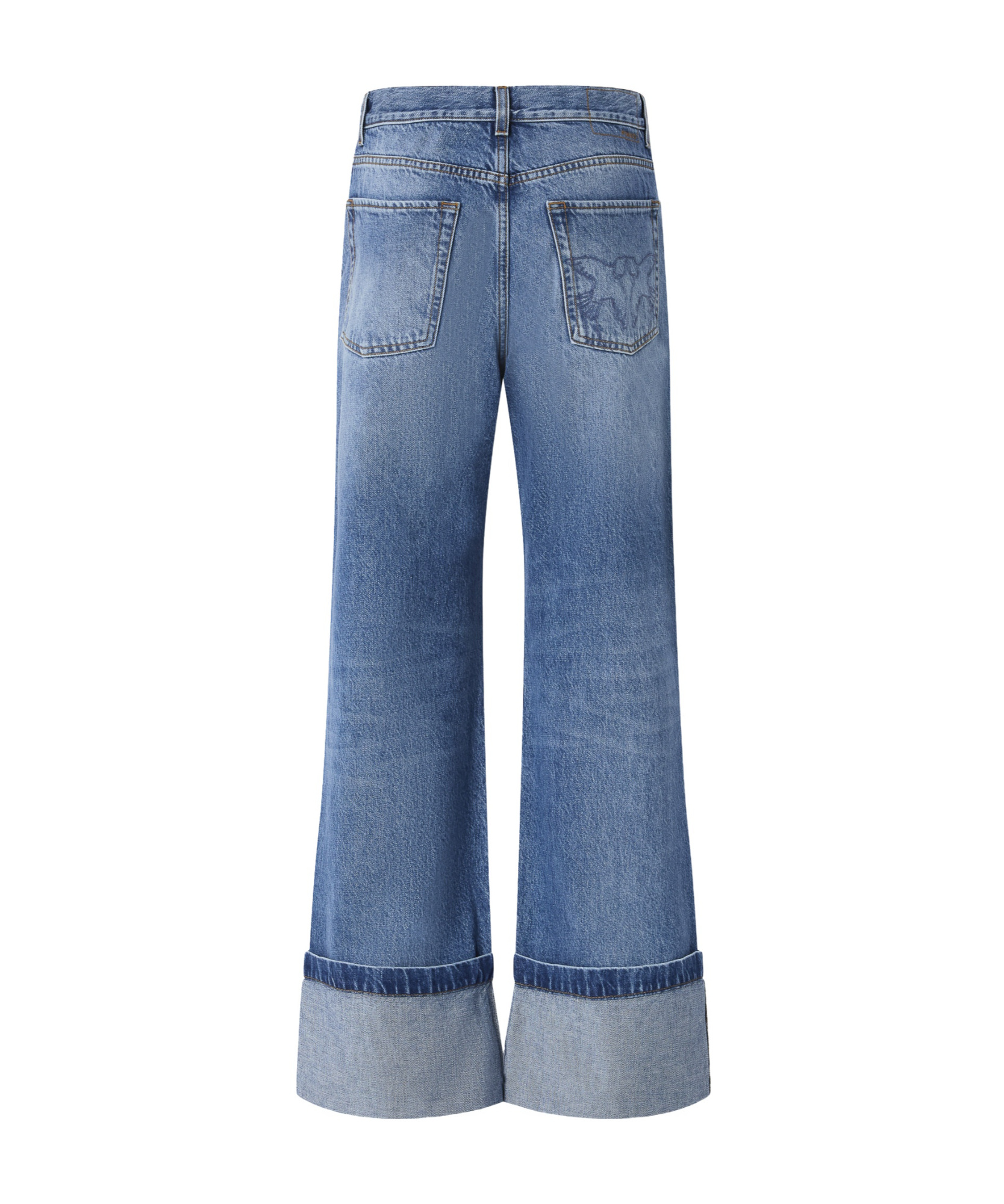 Pinko Wide Leg Trousers Featuring Pockets In Blue