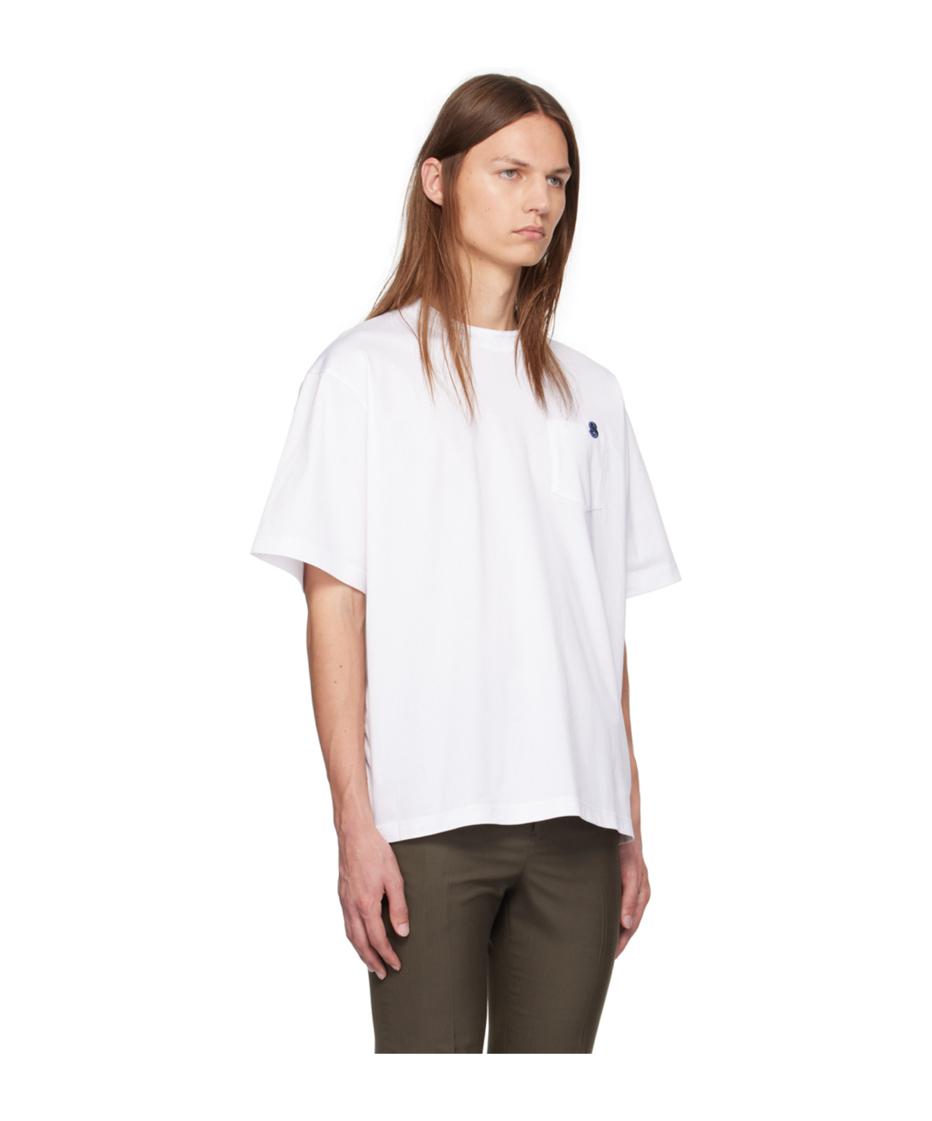 Sacai T-shirt With Embroidered Logo In White