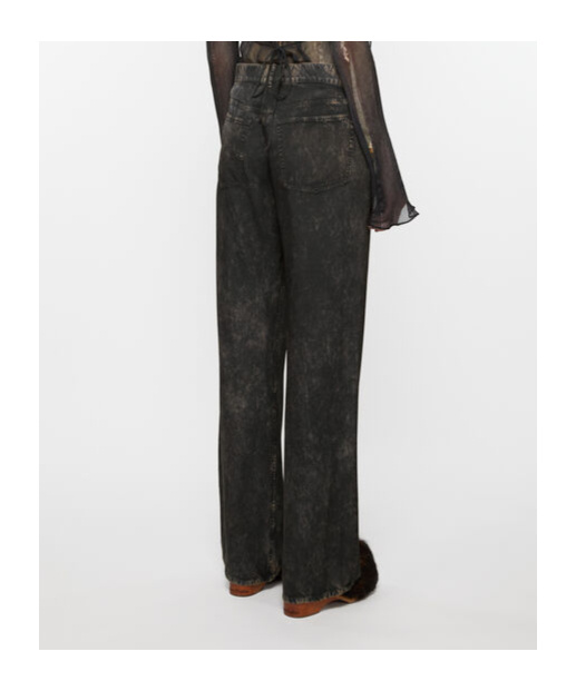 Acne Studios Printed Trousers In Black