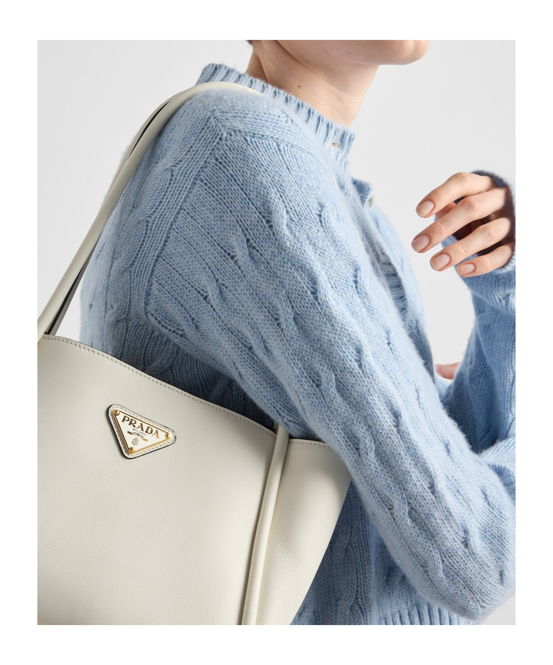 Prada Woman Blue Knitwear In Blue